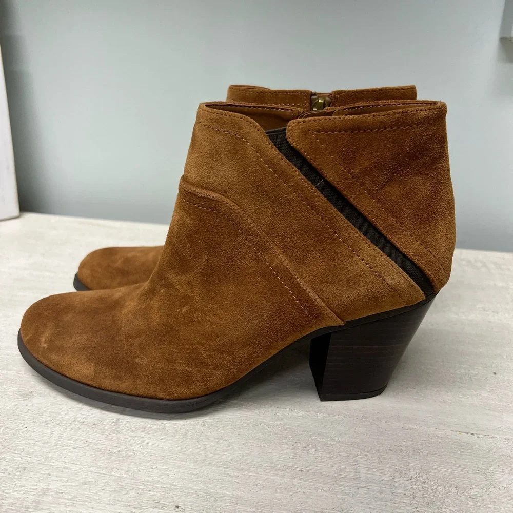 Franco Sarto suede ankle booties women’s size 8.5 - Picture 4 of 10